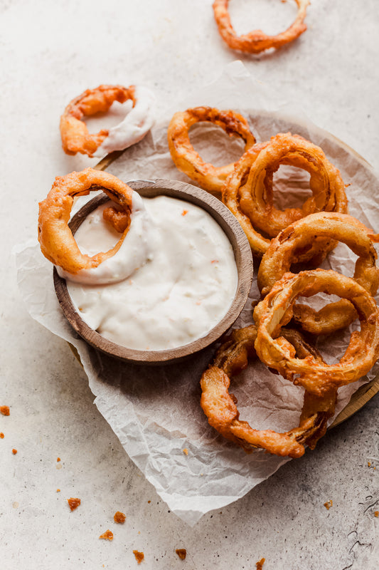 aros de cebolla fáciles y rápidos food styling