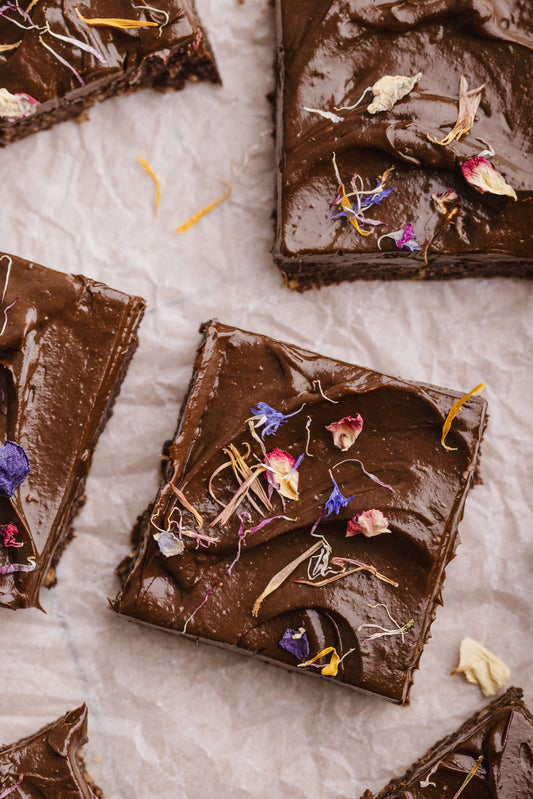 Brownies veganos sin hornear