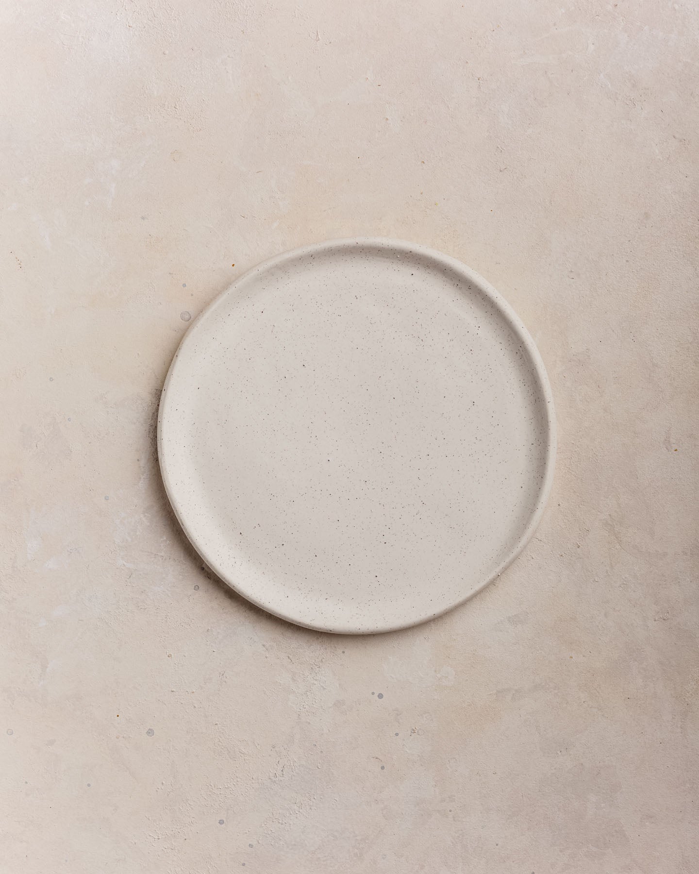 Plato Edge blanco mate moteado M