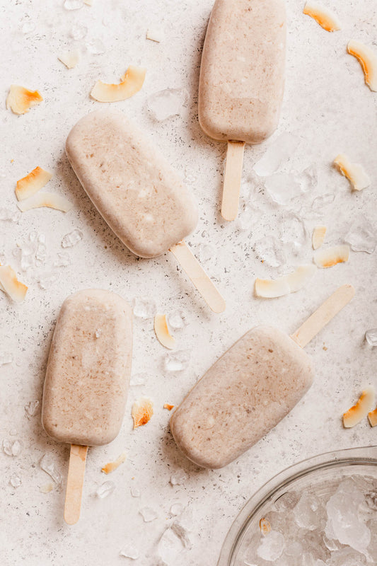 helado platano y coco proteico