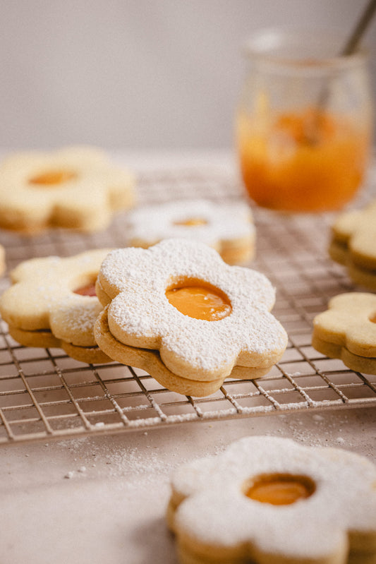 Galletas linzer con mermelada