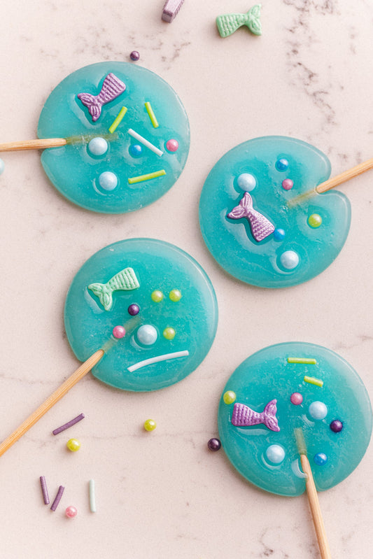 Lollipops de algodón de azúcar