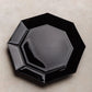 Plato octagonal negro XL